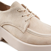 Suede Elegance with a Bold Touch - Beige