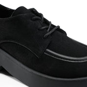 Suede Elegance with a Bold Touch - Black