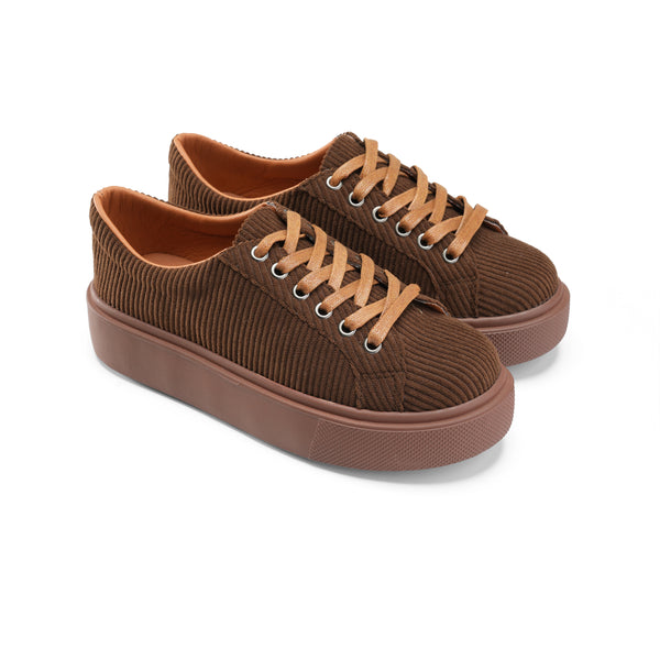 Corduroy Sneakers - Brown