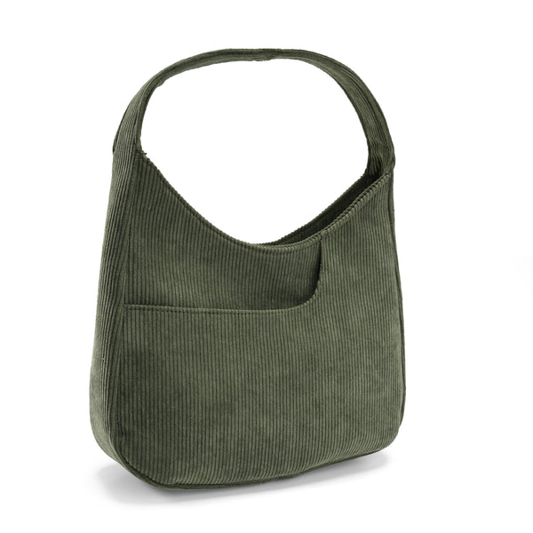 Corduroy Hobo Bag - Green