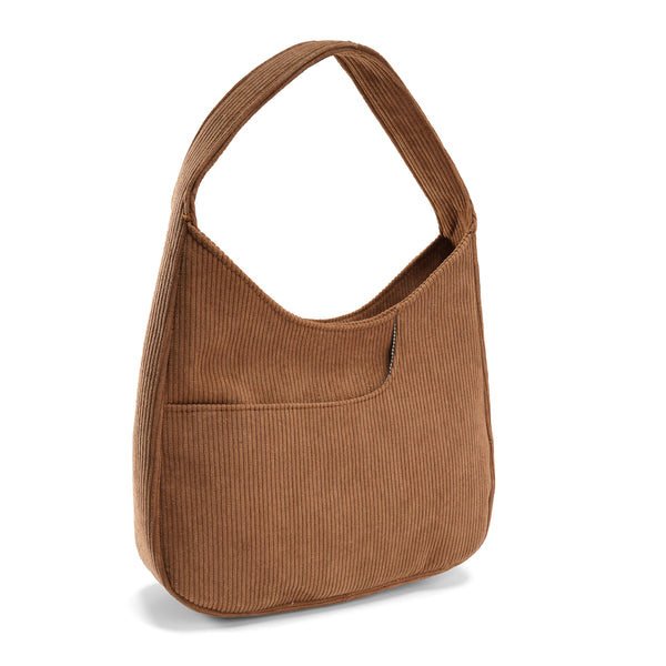 Corduroy Hobo Bag - Camel