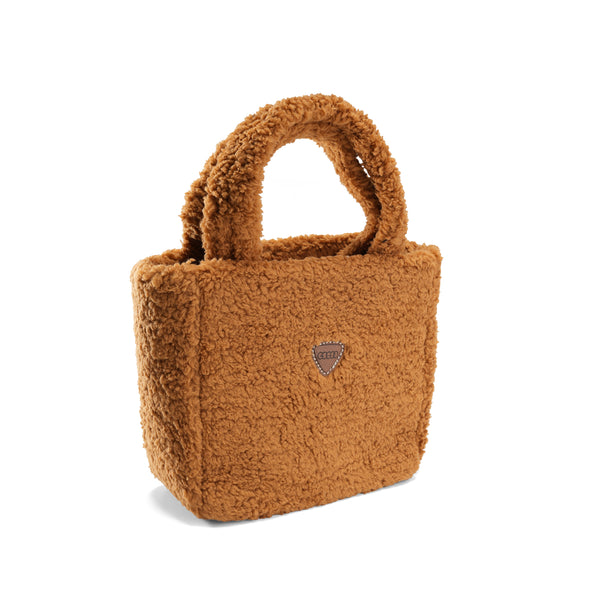 Warmth in Style: Sherpa Tote Bag - Camel