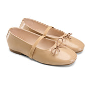 Classic Bow-Detail Ballerina Flats - Cafe