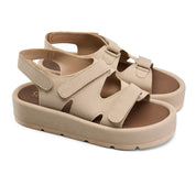Urban Strappy Chunky Sandals - Beige