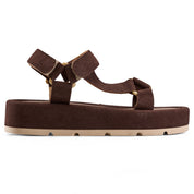 Urban Suede Flatform Sandals - Brown