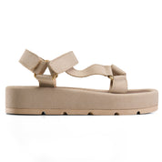 Urban Suede Flatform Sandals - Beige