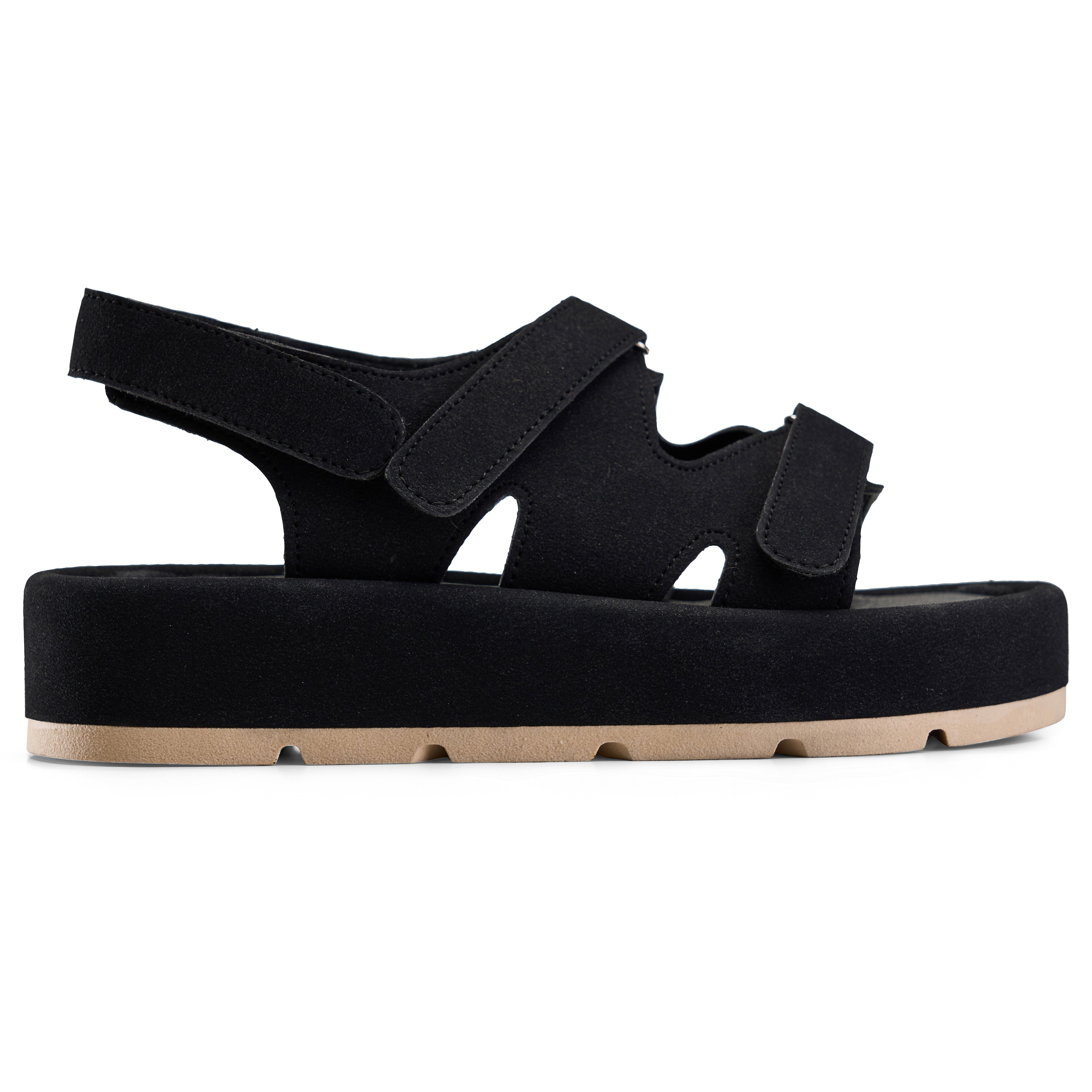 Urban Strappy Chunky Sandals - Black