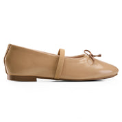 Classic Bow-Detail Ballerina Flats - Cafe