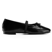 Classic Bow-Detail Ballerina Flats - Black