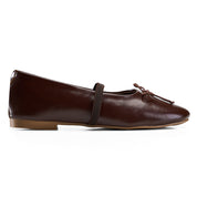 Classic Bow-Detail Ballerina Flats - Brown