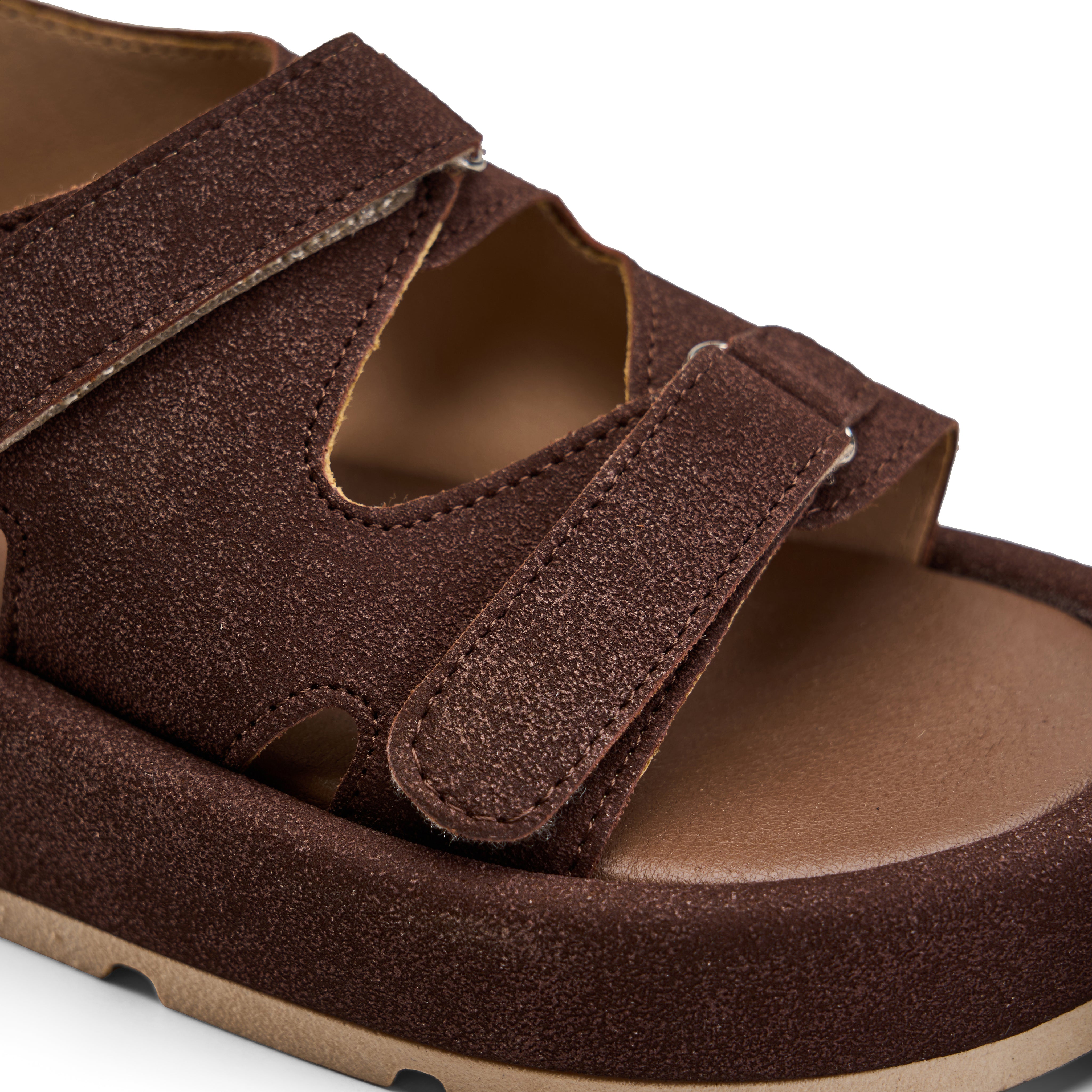 Urban Strappy Chunky Sandals - Brown