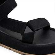 Urban Suede Flatform Sandals - Black