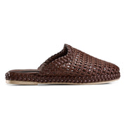 Woven Braided Mule Flats - Brown