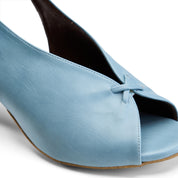 Block-Heel Peep-Toe Slingbacks - Baby Blue