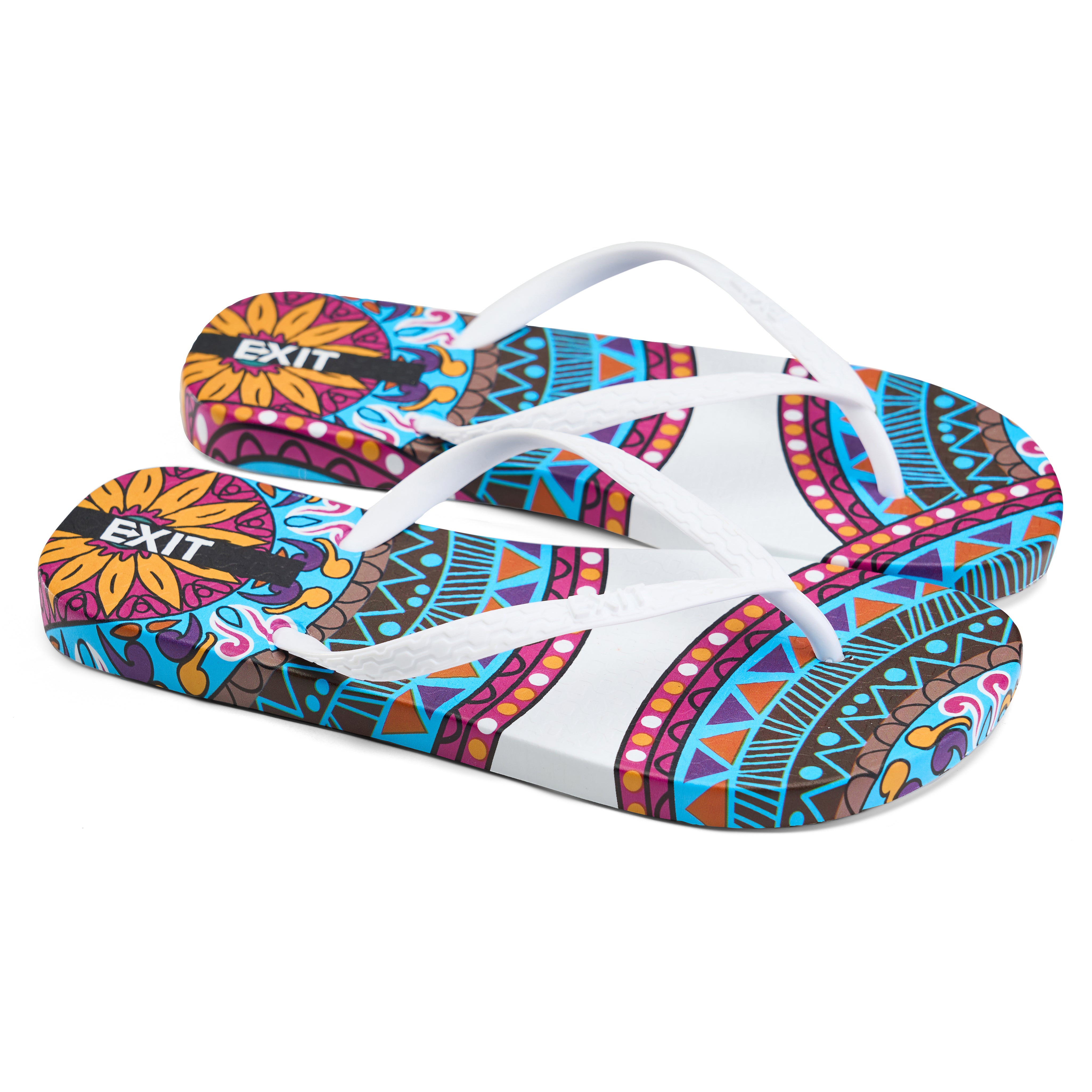 Ethic Pattern Flip-Flops - Blue