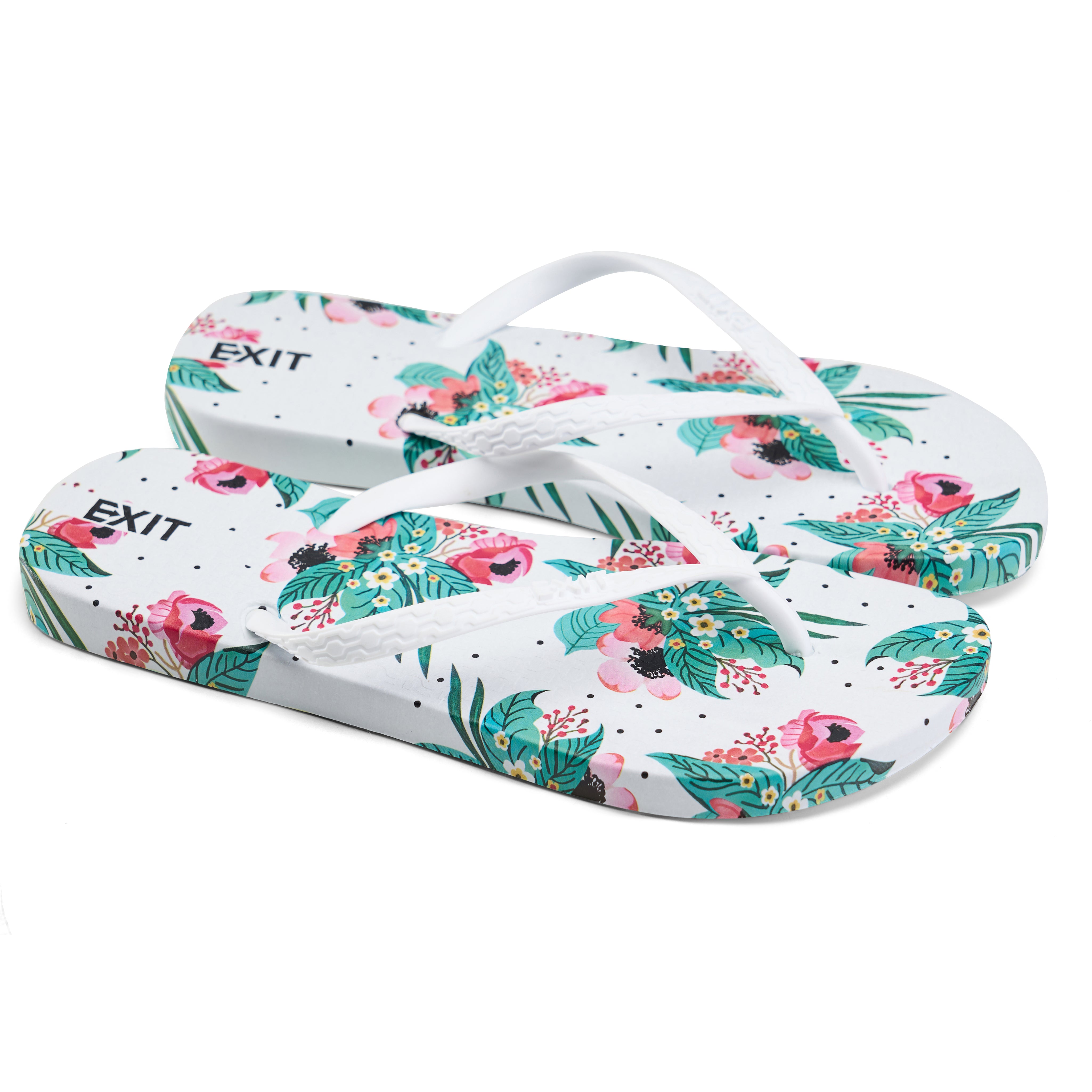 Tropical Bloom Flip-Flops - Green