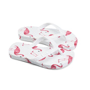 Kids' Abstract Palm Flip-Flops - White
