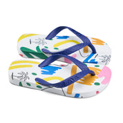 Kids' Abstract Palm Flip-Flops - Blue