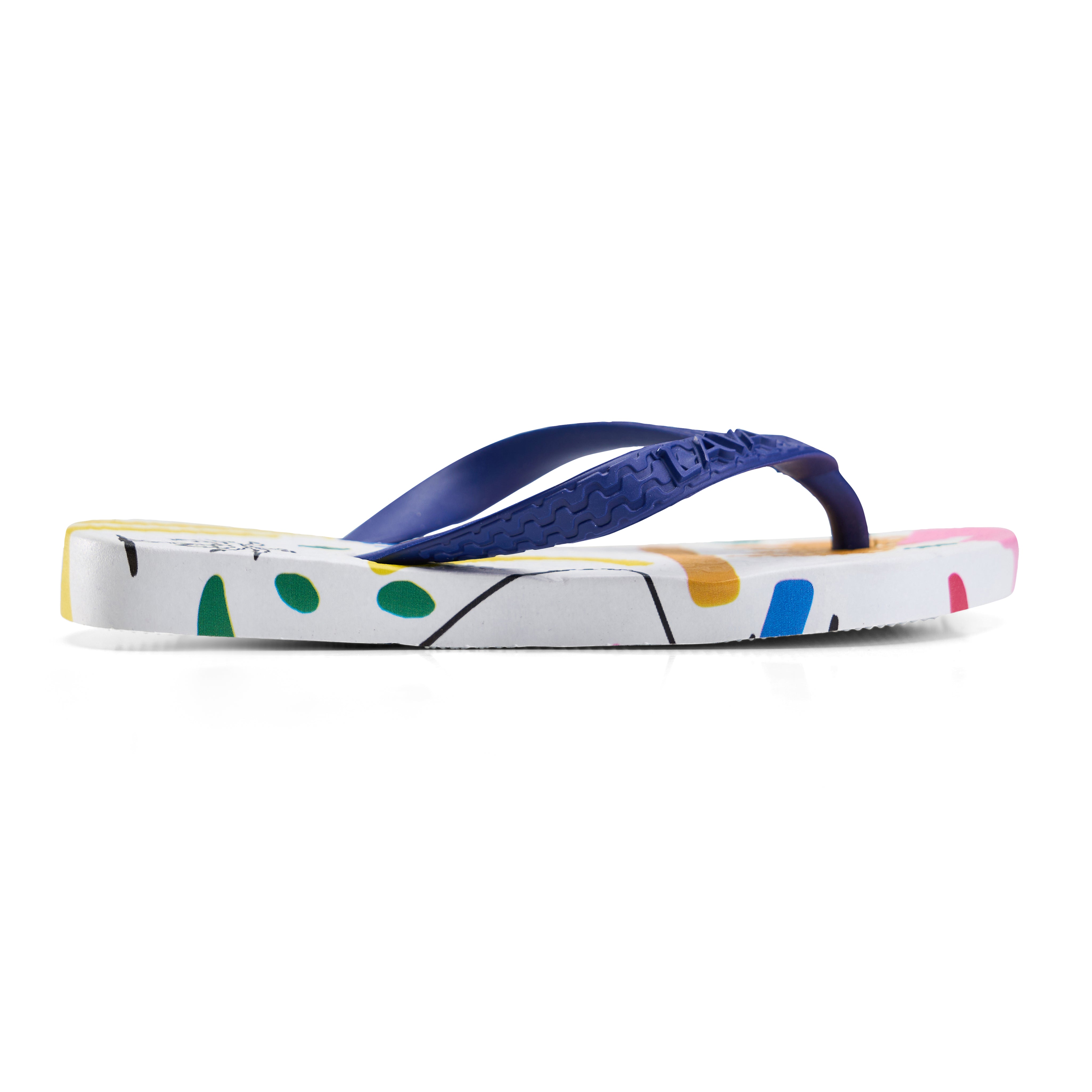 Kids' Abstract Palm Flip-Flops - Blue