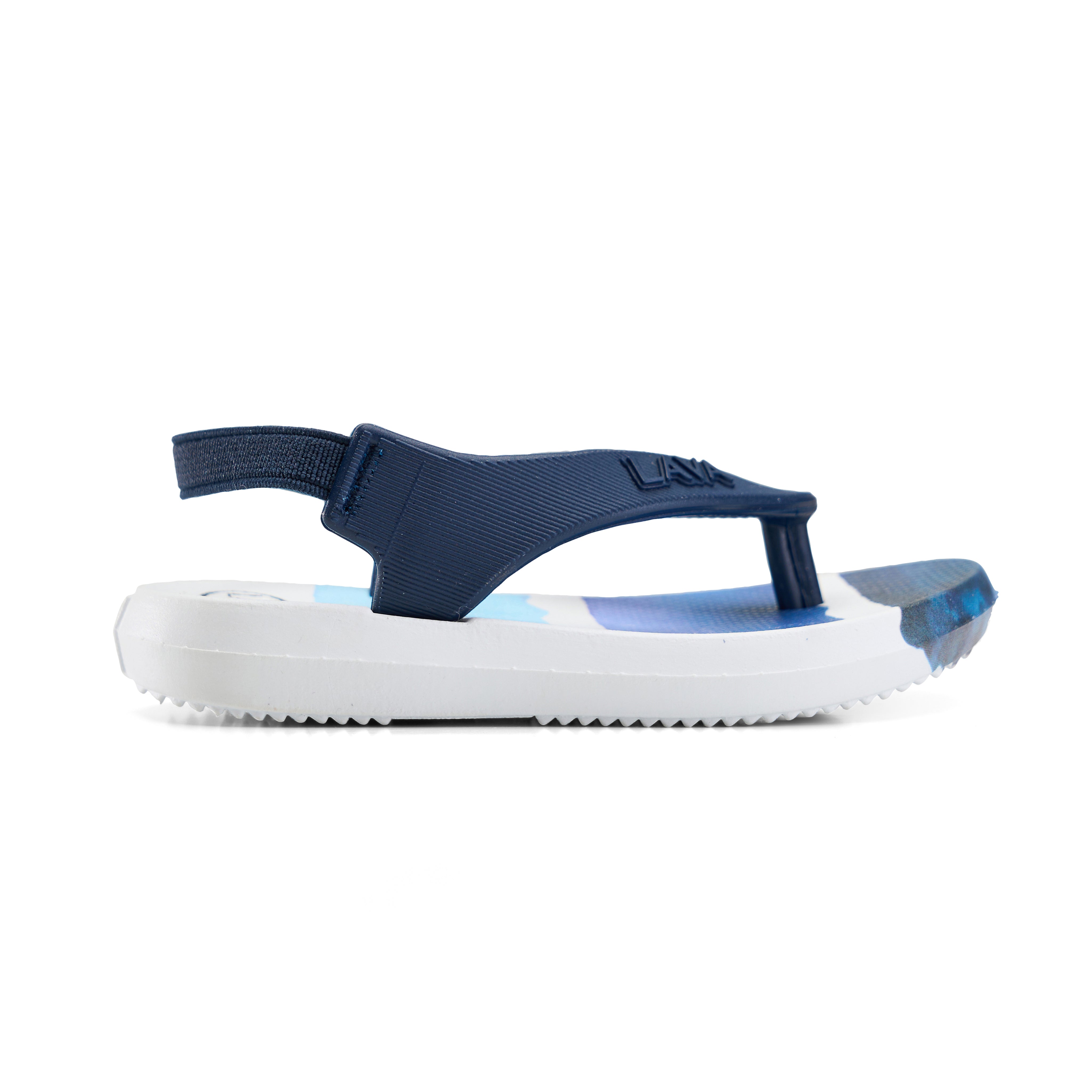 Toddler Stay-On Striped Beach Flip-Flops - Blue