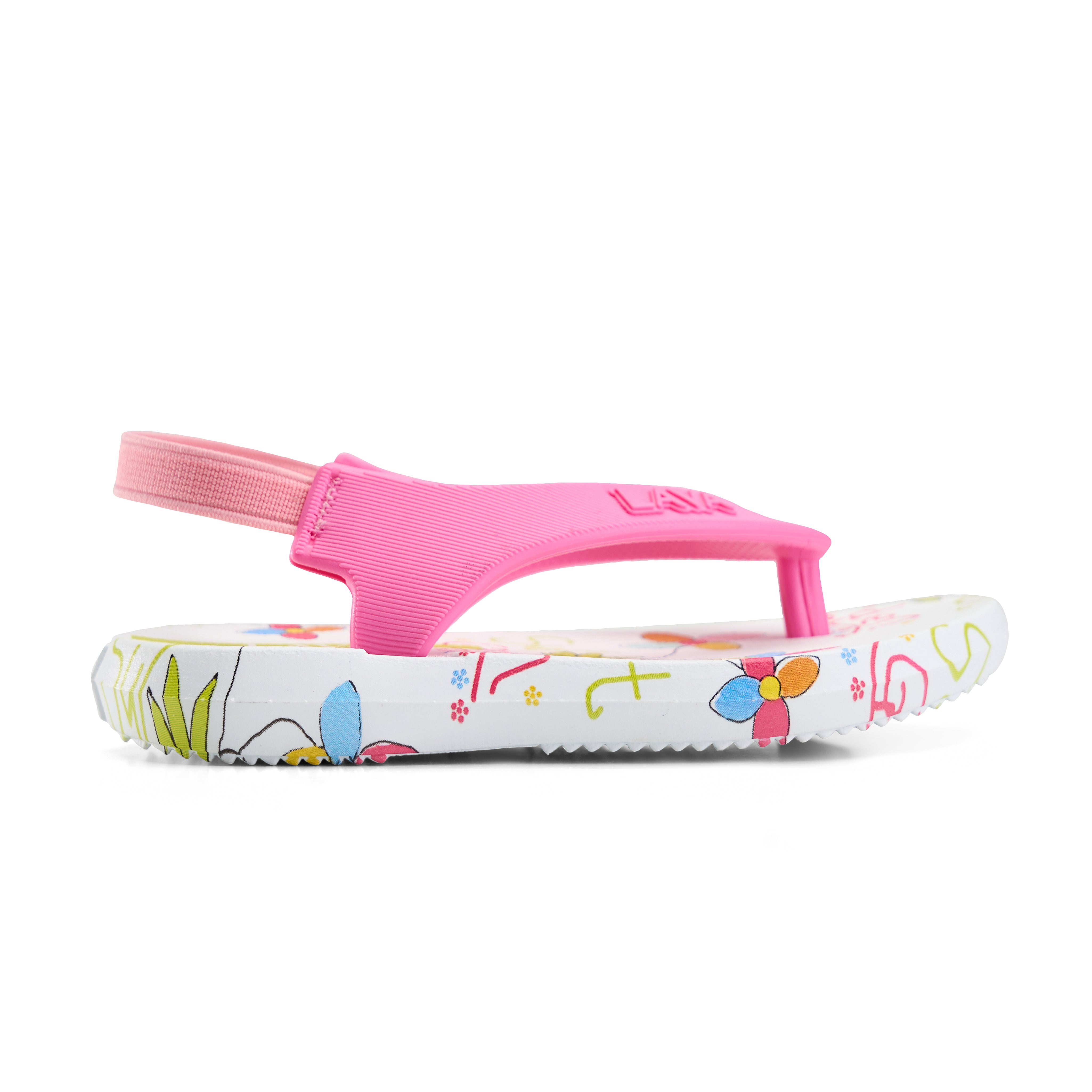 Toddler Stay-On Striped Beach Flip-Flops - Pink