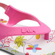 Toddler Stay-On Striped Beach Flip-Flops - Pink