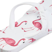 Kids' Abstract Palm Flip-Flops - White