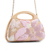Boho-Luxe Embroidered Evening Bag - Beige
