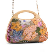 Boho-Luxe Embroidered Evening Bag - Orange