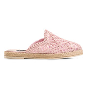 Woven Espadrille Mules - Pink