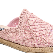Woven Espadrille Mules - Pink