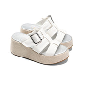 Soft Cream Statement Wedges - white