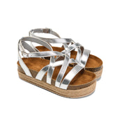Aurora Twist Sandals - silver