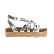 Aurora Twist Sandals - silver