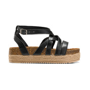 Aurora Twist Sandals - black