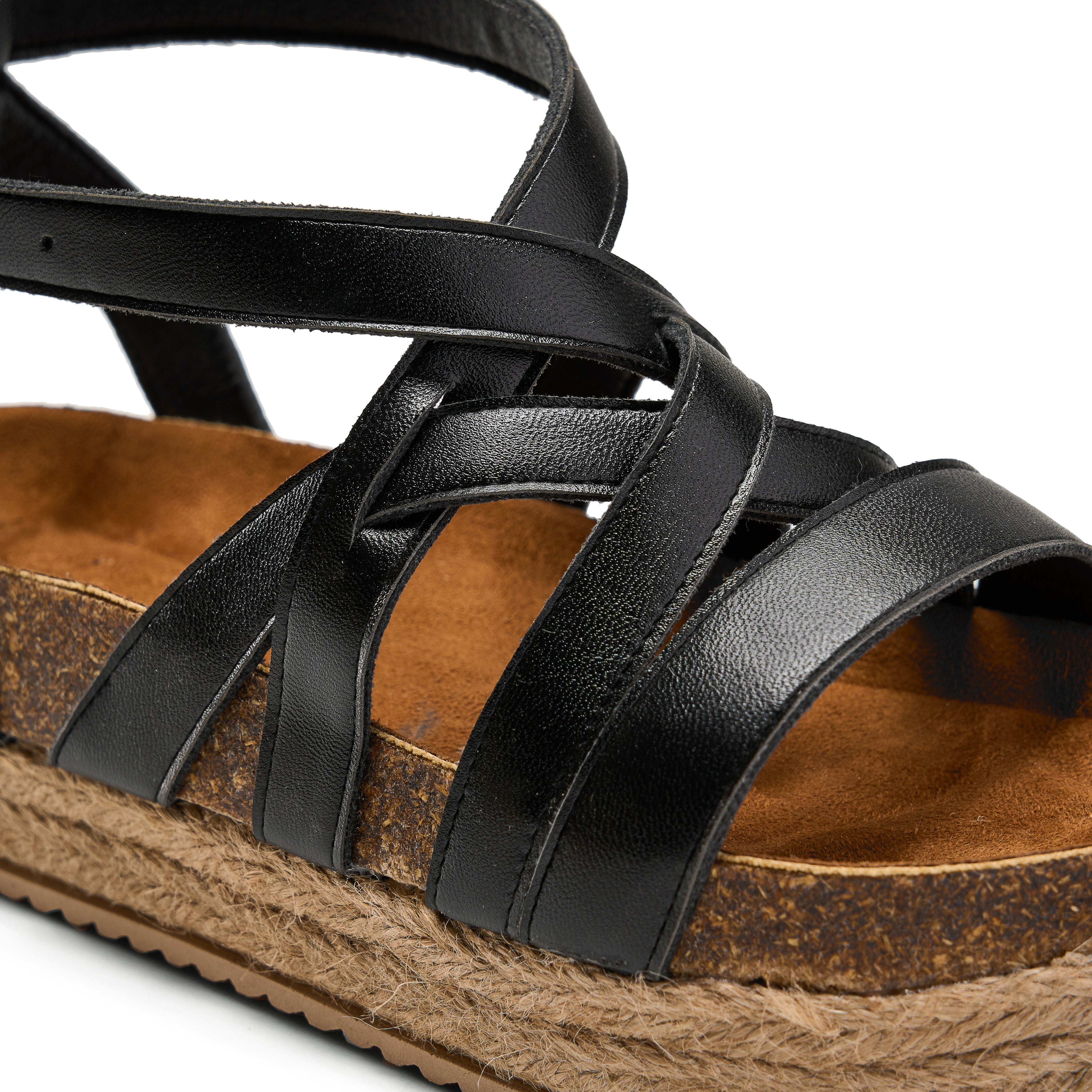 Aurora Twist Sandals - black