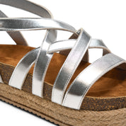 Aurora Twist Sandals - silver