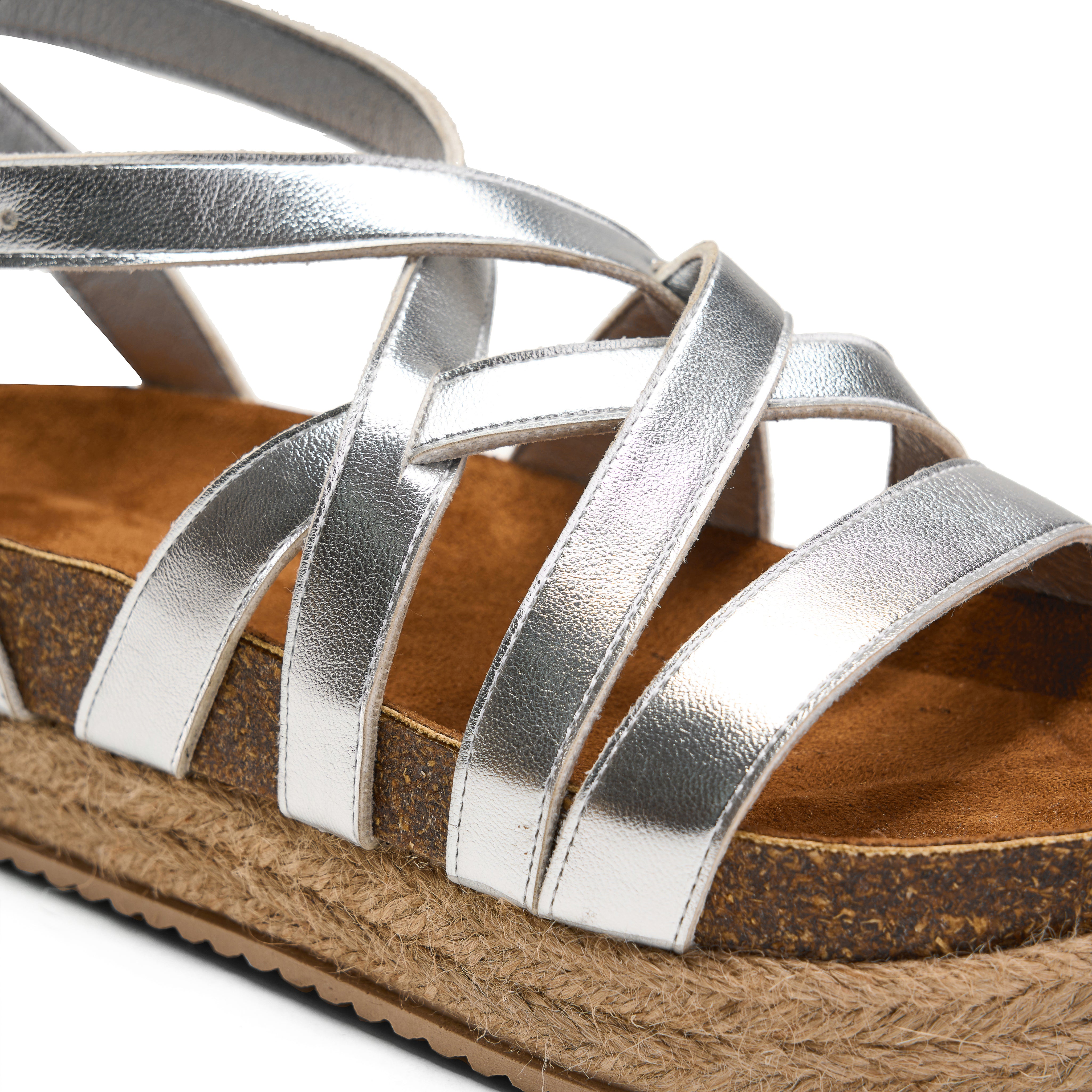 Aurora Twist Sandals - silver