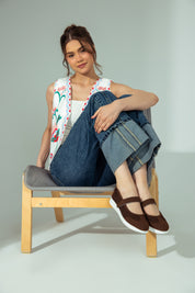 Breathable Strap Flats - Brown