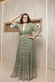 Bohemian Chic Maxi Dress - GREEN