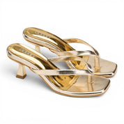 Maya Kitten Heels - Gold