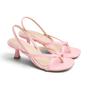 Strappy Slingback Kitten Heels - Pink