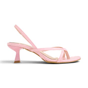 Strappy Slingback Kitten Heels - Pink
