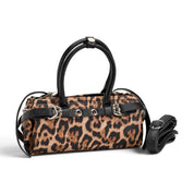 Edgy Buckle Top-Handle Bag - Black-Tiger