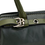 Edgy Buckle Top-Handle Bag - Green