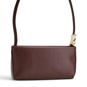 Silk-Scarf Accent Shoulder Bag - Maroon