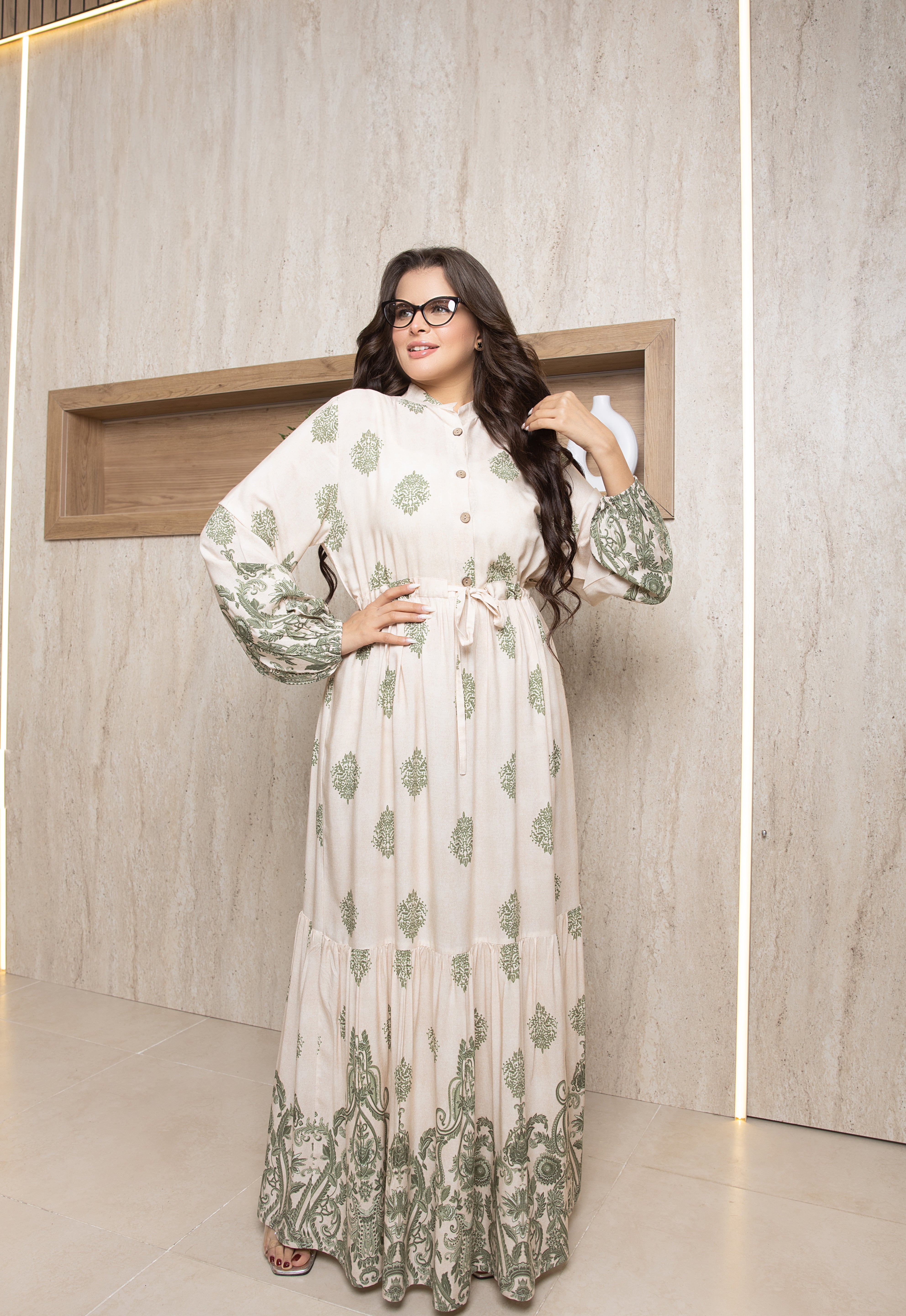 Elegant Boho Embroidered Maxi Dress -GREEN GOGO Elegant Boho Embroidered Maxi Dress -GREEN GOGO
