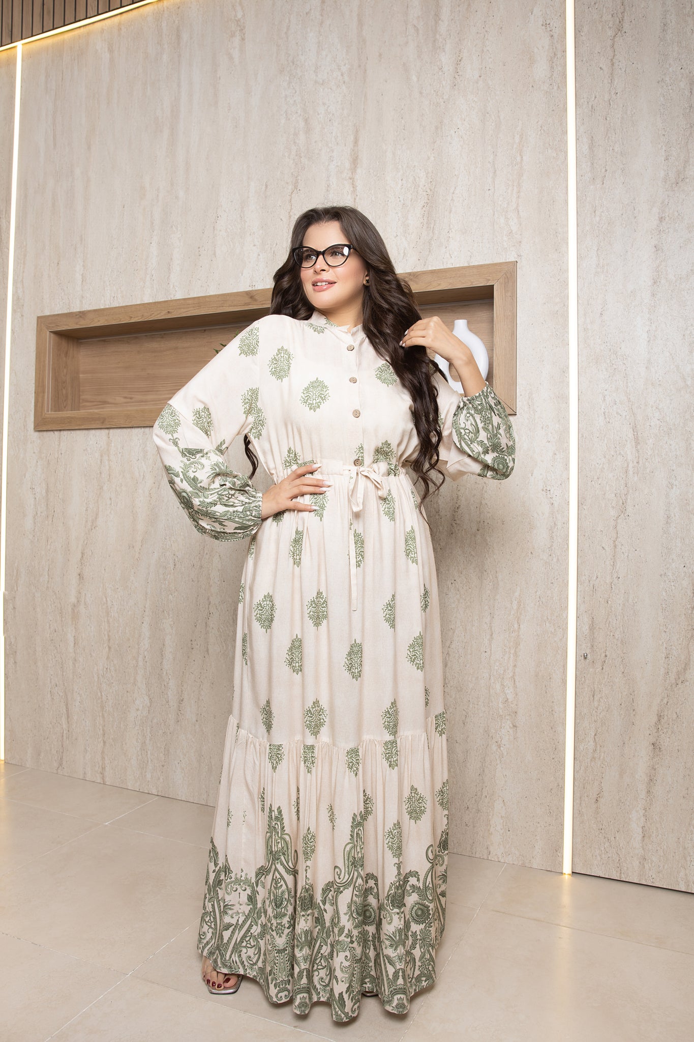 Elegant Boho Embroidered Maxi Dress -GREEN GOGO Elegant Boho Embroidered Maxi Dress -GREEN GOGO