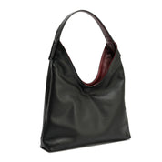 Minimalist Everyday Shoulder Bag - Black&Maroon