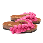Pink Flip-flops featuring circles